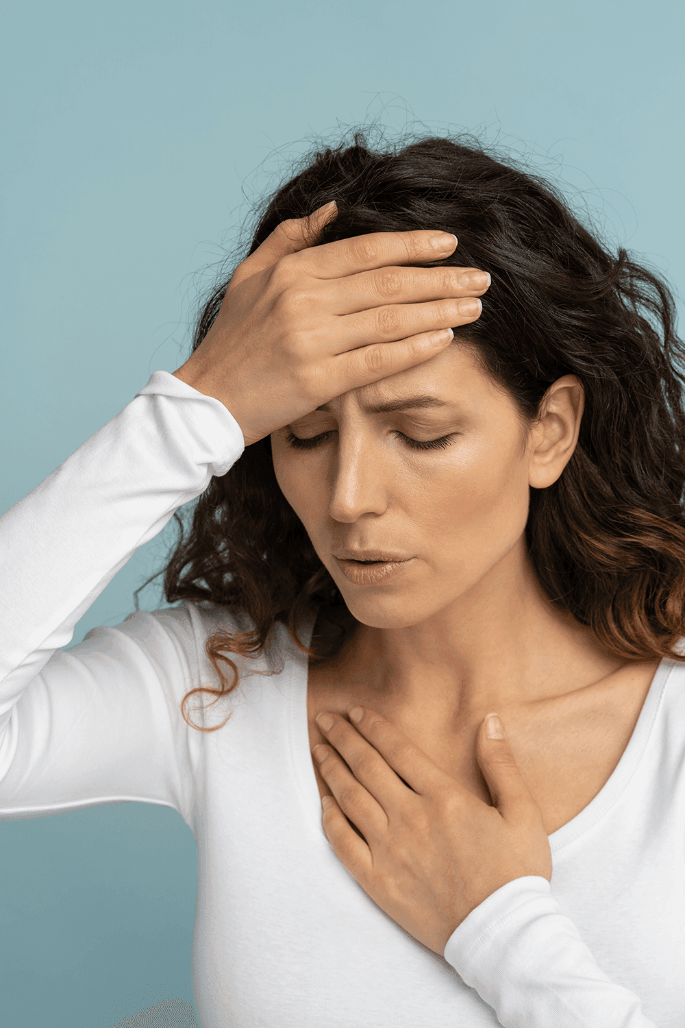 Woman experiencing positional vertigo